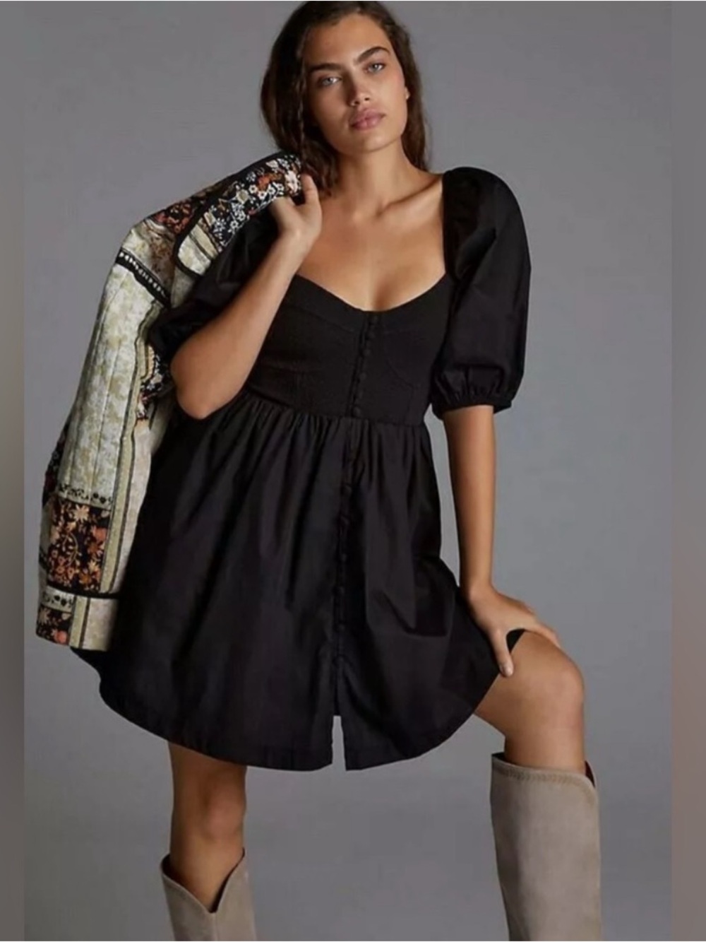 Anthropologie Maeve Sweetheart Mini Dress